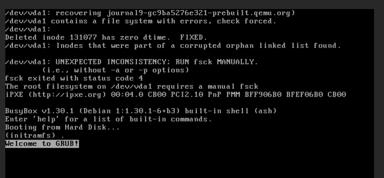 Debian系統(tǒng)啟動(dòng)出現(xiàn)BusyBox v1.30,1(Debian 1:1.30.1-6+b3) built-in shell (ash)，無(wú)法正常啟動(dòng)